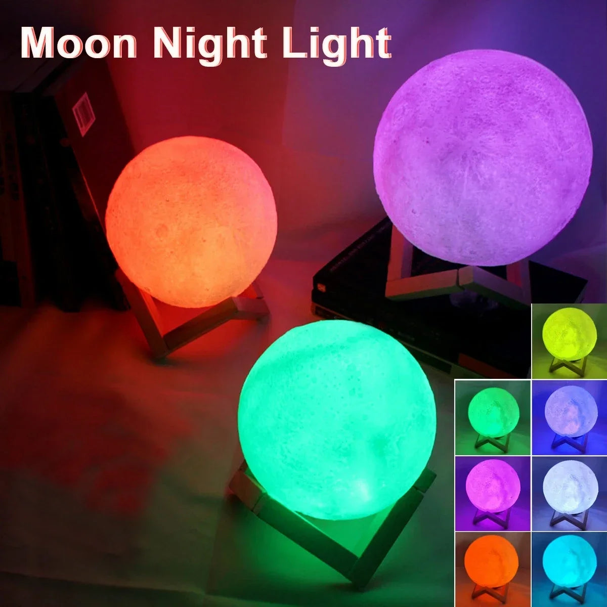 8cm Moon Lamp LED Night Light
