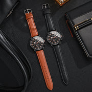 Business-Sport Leather Watch Set