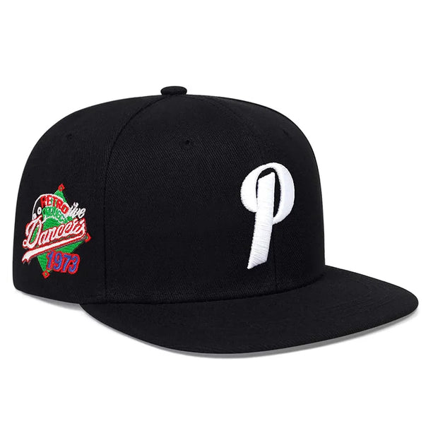 P Letter Embroidery Baseball Caps