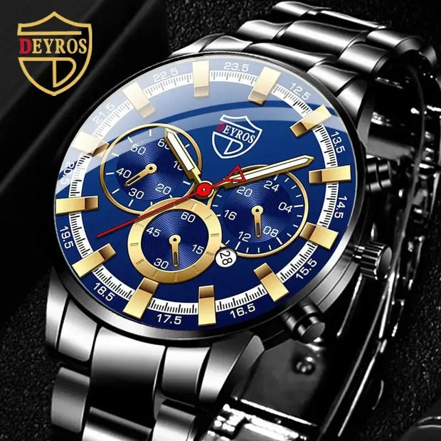 Men's Business Stainless Steel Quartz Watch