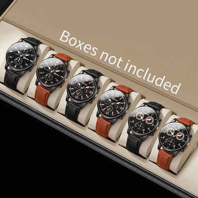 Business-Sport Leather Watch Set