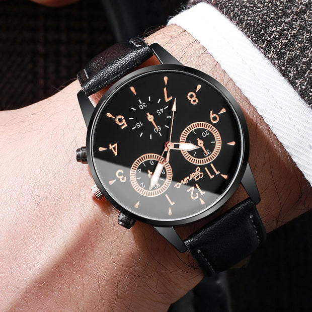 Business-Sport Leather Watch Set