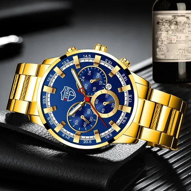 Men's Business Stainless Steel Quartz Watch