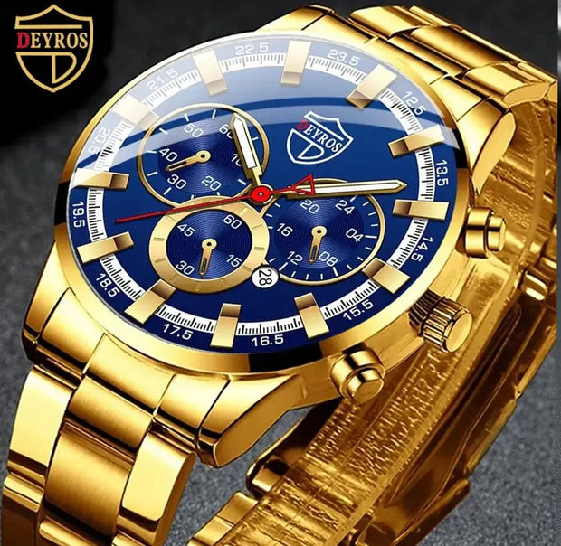 Men's Business Stainless Steel Quartz Watch