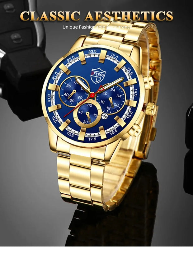 Men's Business Stainless Steel Quartz Watch