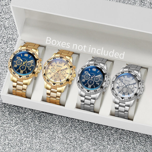 4pc Steel Arabic Quartz Set (Men’s)