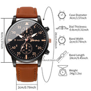 Business-Sport Leather Watch Set