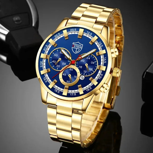 Men's Business Stainless Steel Quartz Watch