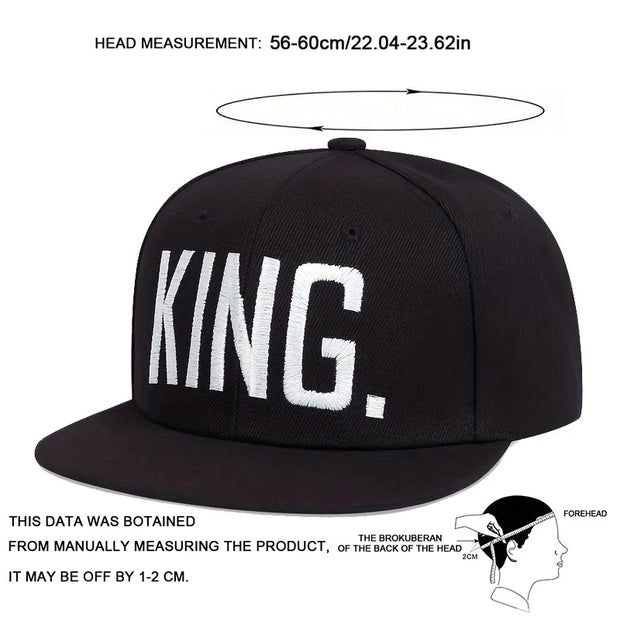 KING Letter embroidery caps
