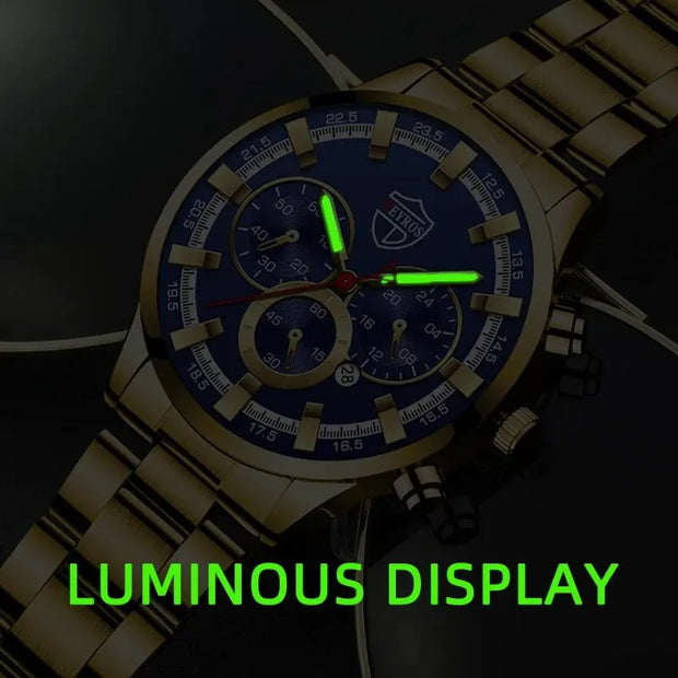 Men's Business Stainless Steel Quartz Watch