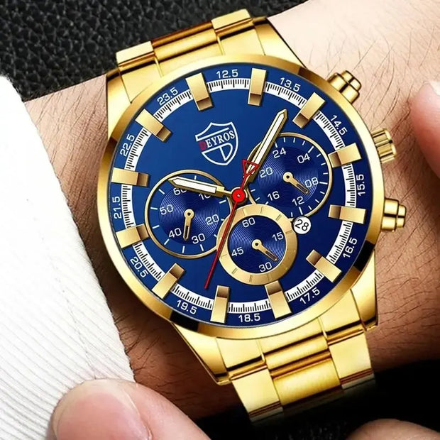 Men's Business Stainless Steel Quartz Watch