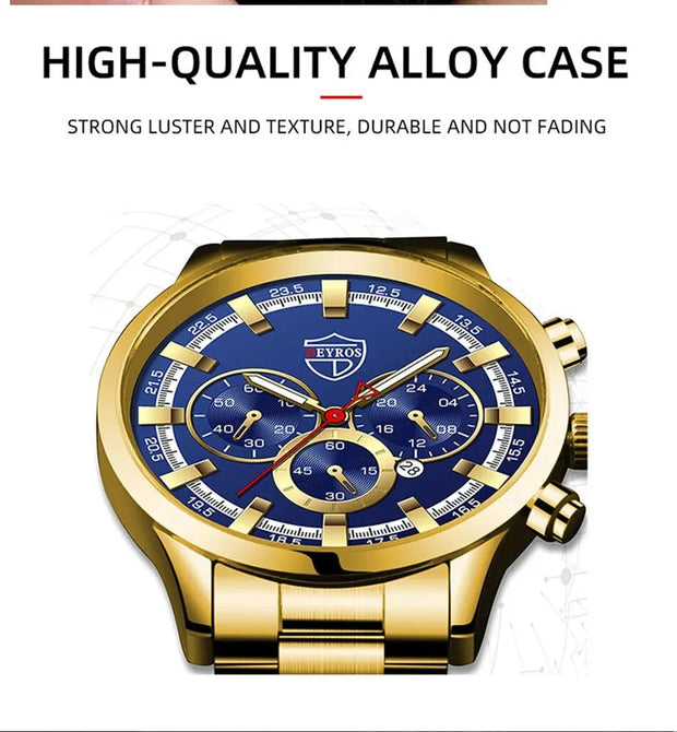 Men's Business Stainless Steel Quartz Watch