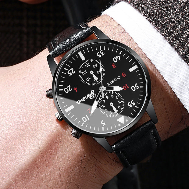 Business-Sport Leather Watch Set