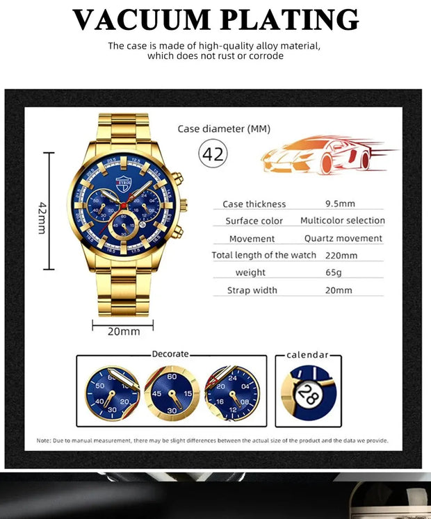Men's Business Stainless Steel Quartz Watch